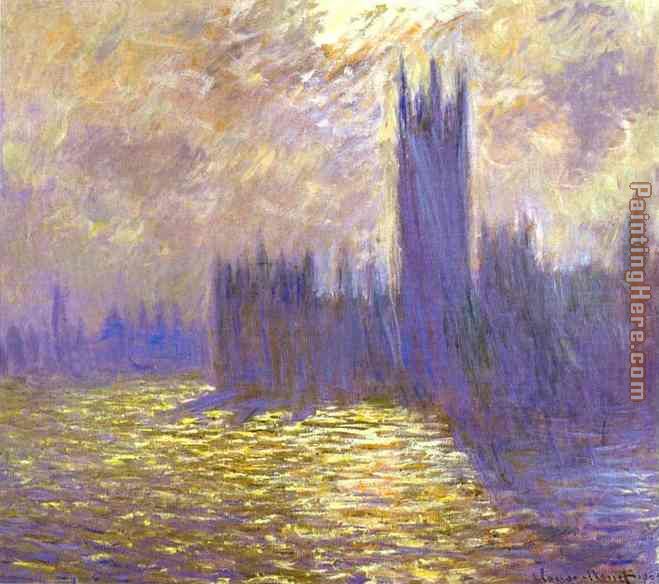 Houses of Parliament London painting - Claude Monet Houses of Parliament London art painting